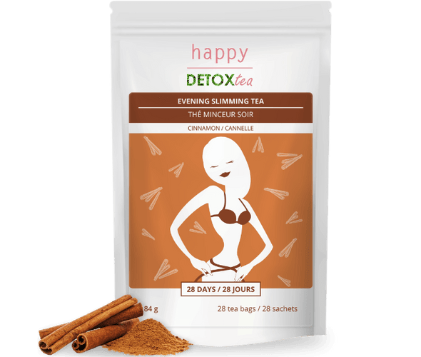 Thé minceur cannelle Happy Detox Tea Packaging face